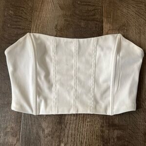 SHEIN corset tank top white